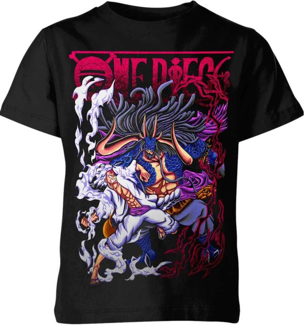 Monkey D Luffy vs Kaido from One Piece Shirt Jezsport.com