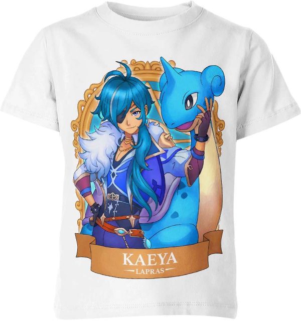 Kaeya x Lapras from Genshin Impact and Pokemon Shirt Jezsport.com