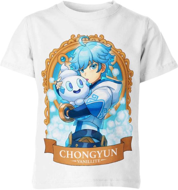 Chongyun x Vanillite from Genshin Impact and Pokemon Shirt Jezsport.com