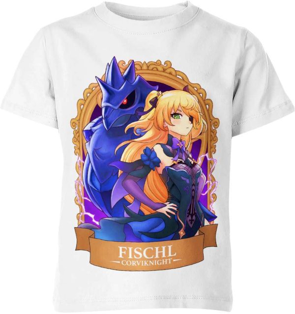 Fischl x Corviknight from Genshin Impact and Pokemon Shirt Jezsport.com