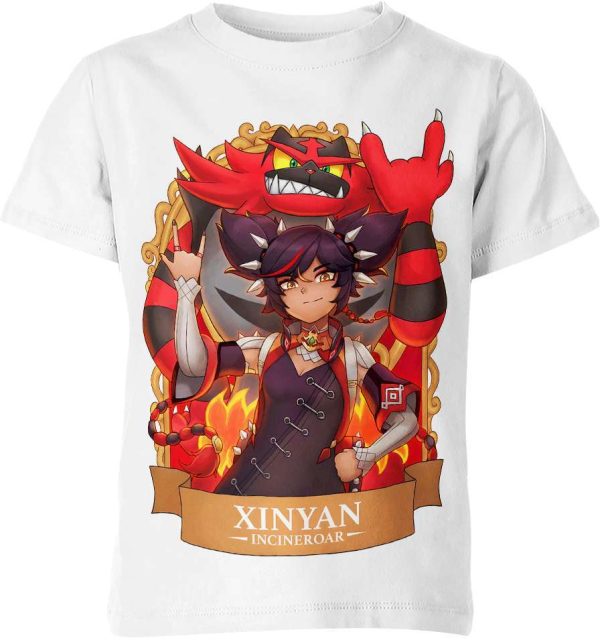 Xinyan from Genshin Impact and Pokemon Shirt Jezsport.com