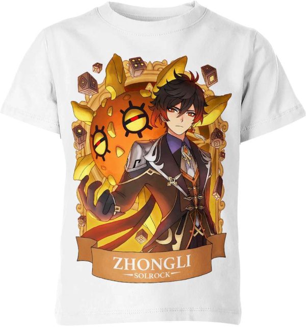 Zhongli from Genshin Impact and Pokemon Shirt Jezsport.com