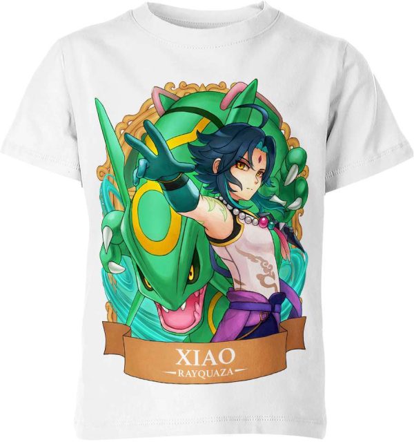 Xiao x Rayquaza from Genshin Impact and Pokemon Shirt Jezsport.com