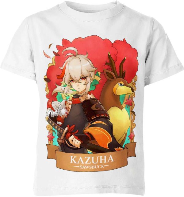 Kazuha from Genshin Impact and Pokemon Shirt Jezsport.com