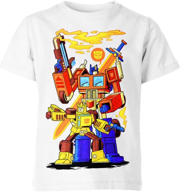 Optimus Prime and Bumblebee from Transformers Shirt Jezsport.com