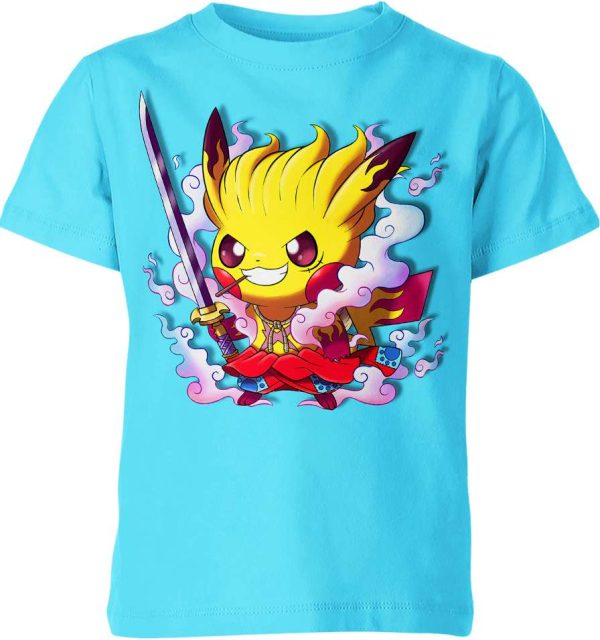 Monkey D Luffy One Piece x Pikachu From Pokemon Shirt Jezsport.com