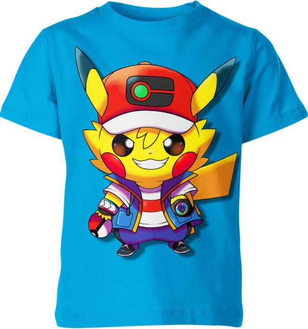 Ash Ketchum x Pikachu From Pokemon Shirt Jezsport.com