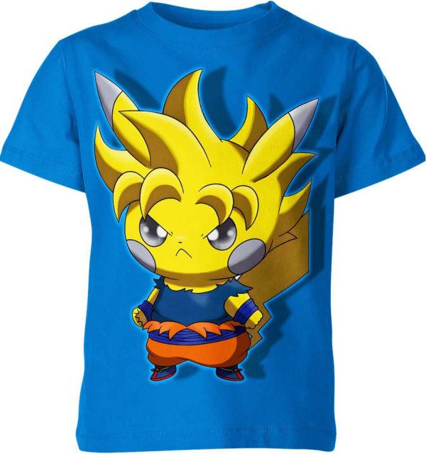 Son Goku Dragon Ball Z x Pikachu From Pokemon Shirt Jezsport.com