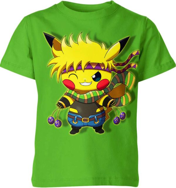 Joseph Joestar Jojo'S Bizarre Adventure x Pikachu From Pokemon Shirt Jezsport.com