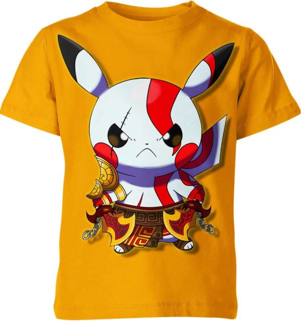 Kratos God Of War x Pikachu From Pokemon Shirt Jezsport.com