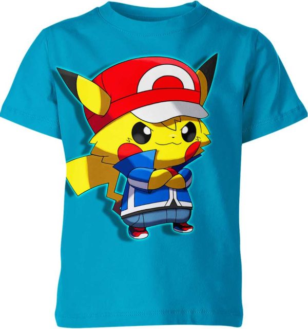 Ash Ketchum x Pikachu From Pokemon Shirt Jezsport.com