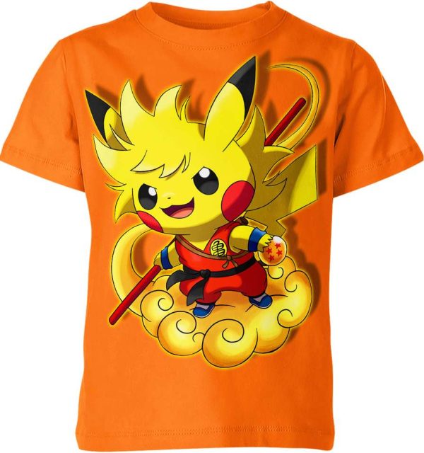 Son Goku Dragon Ball Z x Pikachu From Pokemon Shirt Jezsport.com