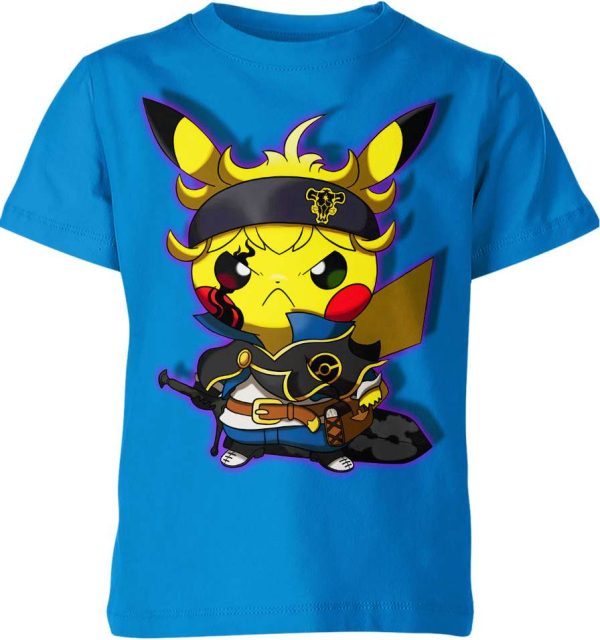 Asta Black Clover x Pikachu From Pokemon Shirt Jezsport.com