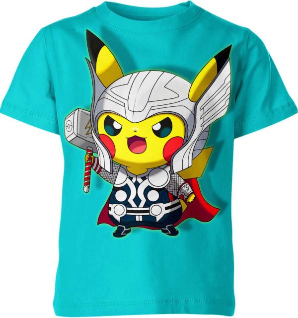 Thor x Pikachu From Pokemon Shirt Jezsport.com