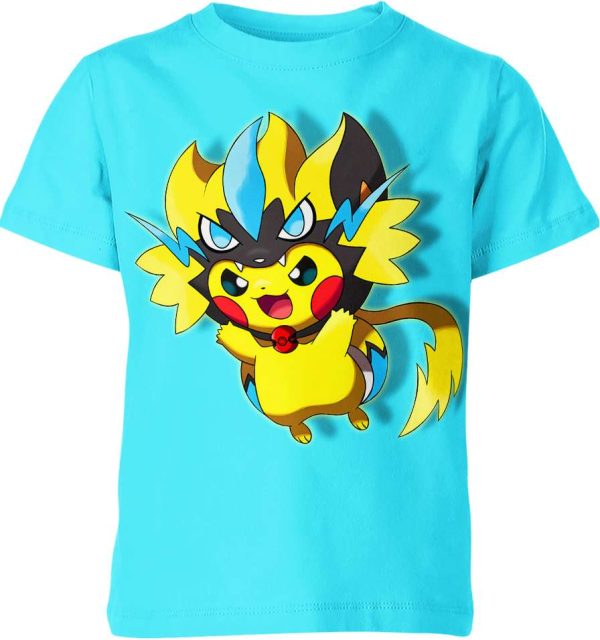 Zeraora x Pikachu From Pokemon Shirt Jezsport.com