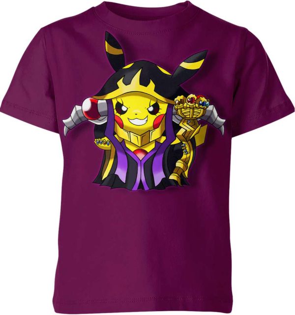 Ainz Ooal Gown Overlord x Pikachu From Pokemon Shirt Jezsport.com