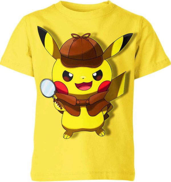 Sherlock Holmes x Pikachu from Pokemon Shirt Jezsport.com