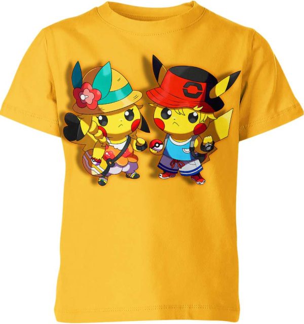 Sun And Moon x Pikachu From Pokemon Shirt Jezsport.com