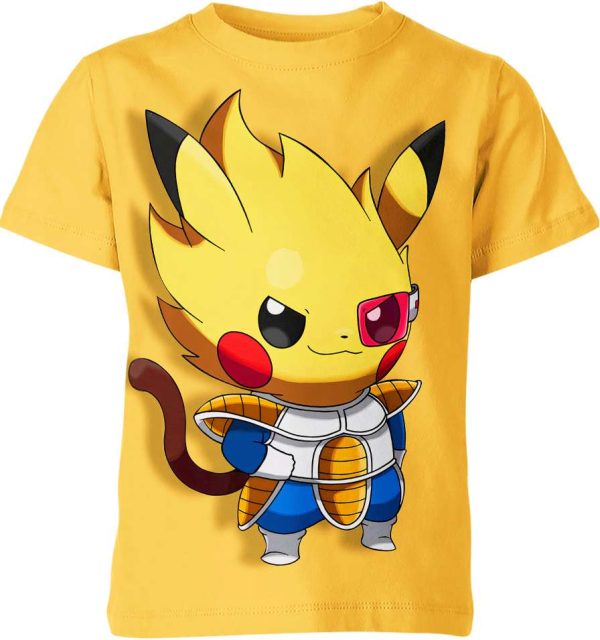 Vegeta x Pikachu From Pokemon Shirt Jezsport.com