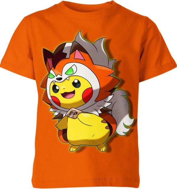 Lycanroc x Pikachu From Pokemon Shirt Jezsport.com