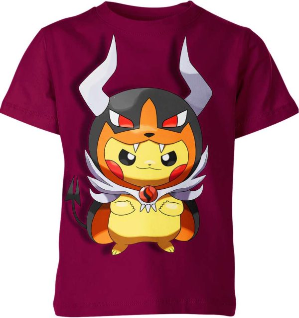 Houndoom x Pikachu From Pokemon Shirt Jezsport.com