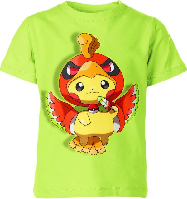 Ho-Oh x Pikachu From Pokemon Shirt Jezsport.com