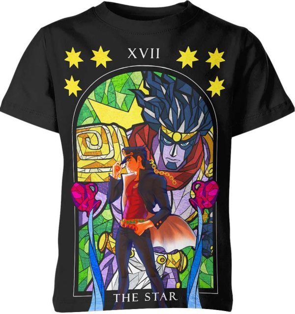 Jotaro Kujo and Star Platinum from Jojo's Bizarre Adventure Shirt Jezsport.com