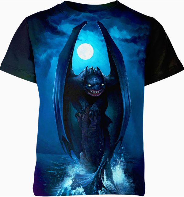 Toothless Night Fury from How to Train Your Dragon Shirt Jezsport.com