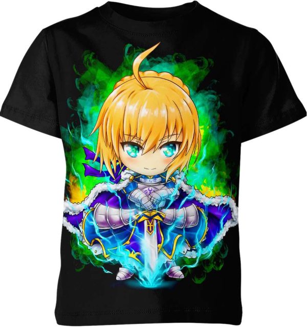 Artoria Pendragon Saber Chibi From Fate Shirt Jezsport.com