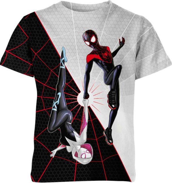 Gwen And Miles Morales In Spider Man Universe Shirt Jezsport.com