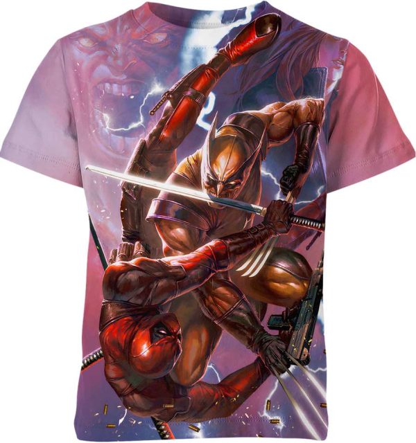 Wolverine vs Deadpool Shirt Jezsport.com