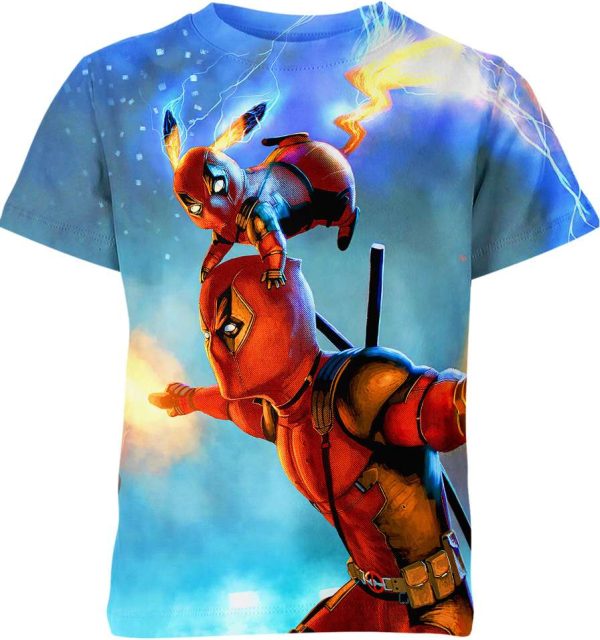 Deadpool Vs Pikachu From Pokemon Shirt Jezsport.com