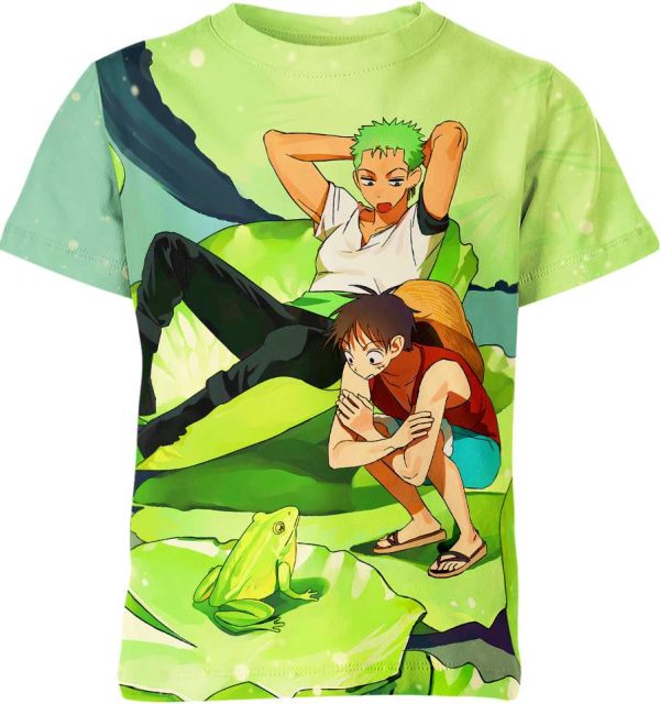 Monkey d. luffy and Roronoa zoro From One Piece Shirt Jezsport.com