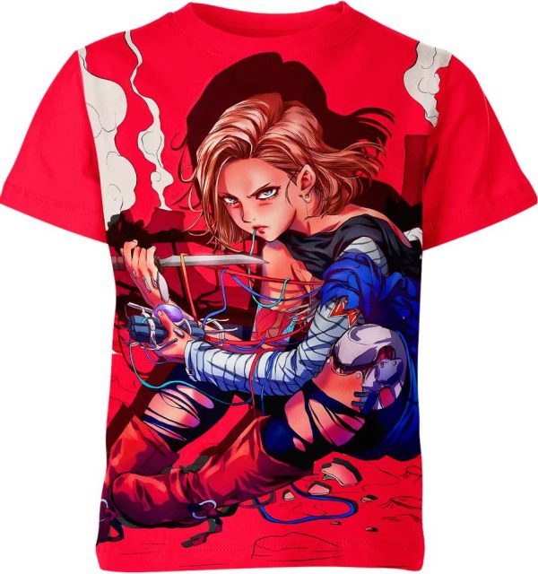 Android 18 From Dragon Ball Z Shirt Jezsport.com