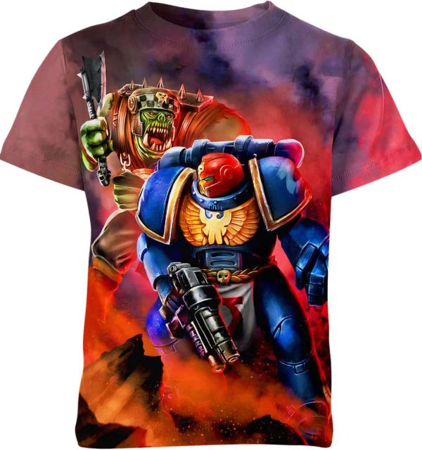 Ultramarine Vs Ork From Warhammer 40K Shirt Jezsport.com