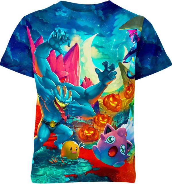 Diglett Gengar Haunter Jigglypuff Lampent Lunatone Machamp Zubat From Pokemon Shirt Jezsport.com