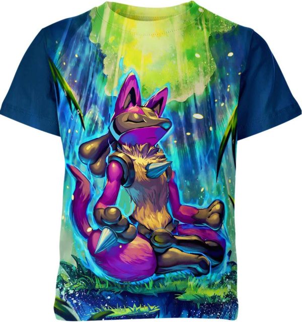 Purple Lucari From Pokemon Shirt Jezsport.com