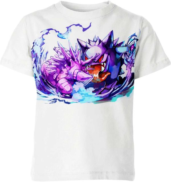 Gengar And Nidorino From Pokemon Shirt Jezsport.com