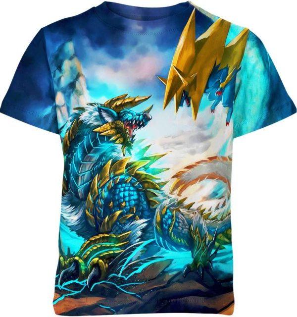 Zinogre Vs Mega Manectric From Pokemon Shirt Jezsport.com