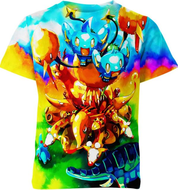 Wingull Shinx Doduo Sawsbuck Heatmor Girafarig Hippopotas Donphan Phanpy From Pokemon Shirt Jezsport.com