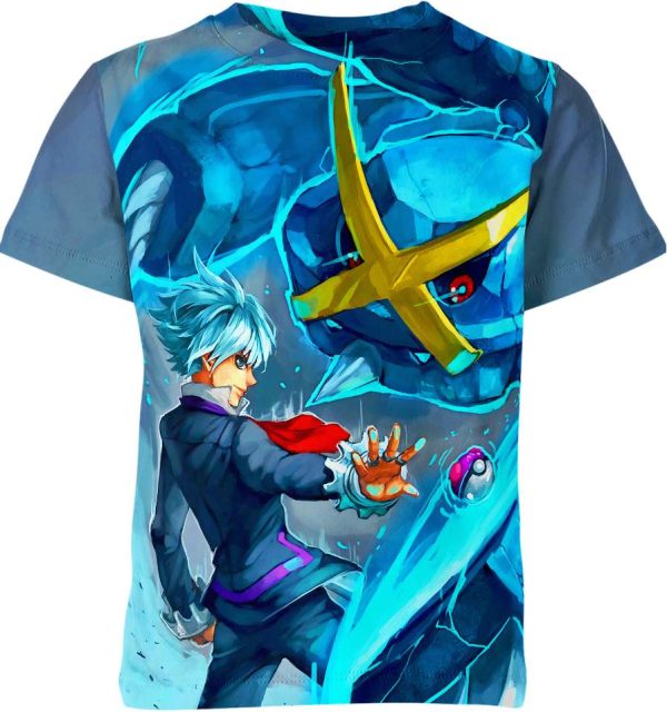 Steven And Mega Metagross From Pokemon Shirt Jezsport.com