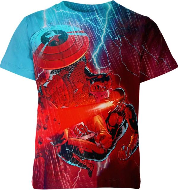 Captain America Vs Cyclops Shirt Jezsport.com