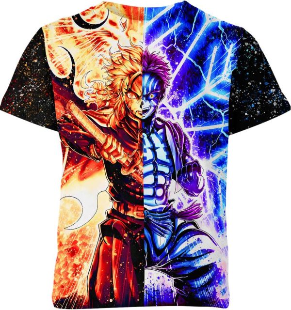 Akaza Vs Rengoku From Demon Slayer Shirt, Akaza Shirt, Rengoku Shirt Jezsport.com