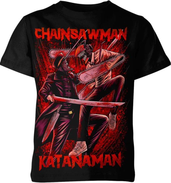 Katana Man And Chainsaw Man Shirt Jezsport.com