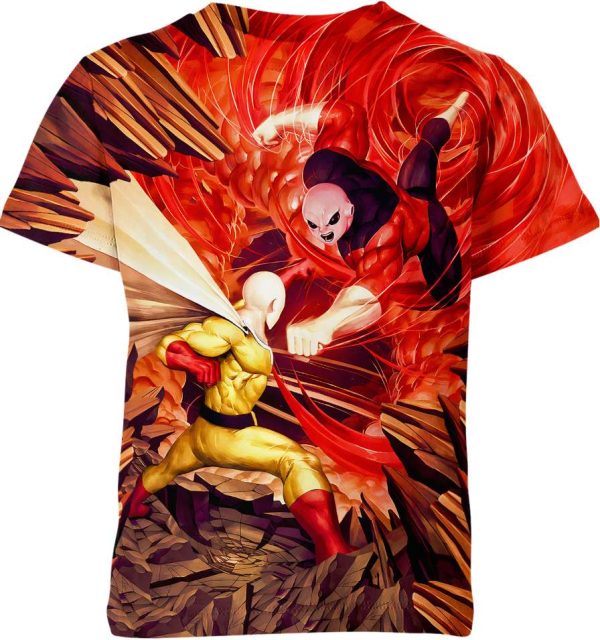 Saitama Vs Jiren From Dragon Ball Z X One Punch Man Shirt Jezsport.com