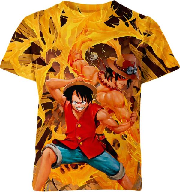 Luffy And Ace From One Piece Shirt Jezsport.com