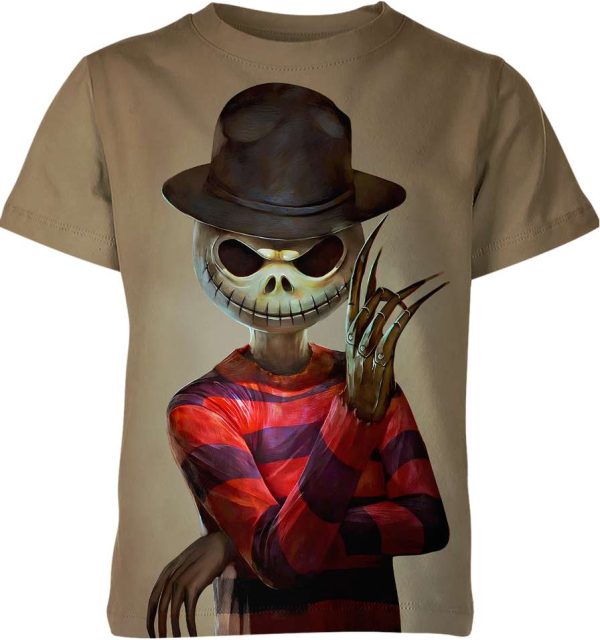 Freddy Krueger X Jack Skellington The Nightmare Before Christmas Shirt Jezsport.com