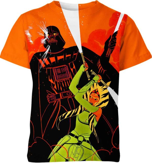 Ahsoka Vs Darth Vader From Star Wars Shirt Jezsport.com