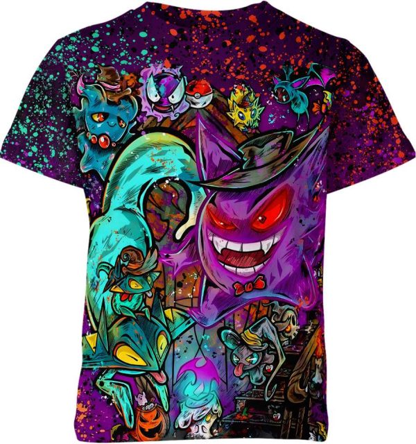 Gengar Ghost Party From Pokemon Shirt Jezsport.com