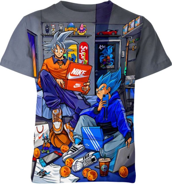 Son Goku and Vegeta from Dragon Ball Z Shirt Jezsport.com